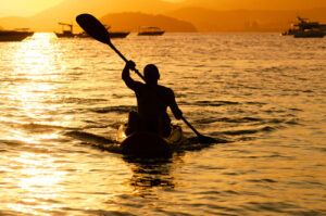 person kayaking