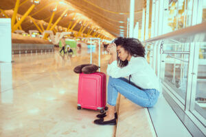 Woman in airport